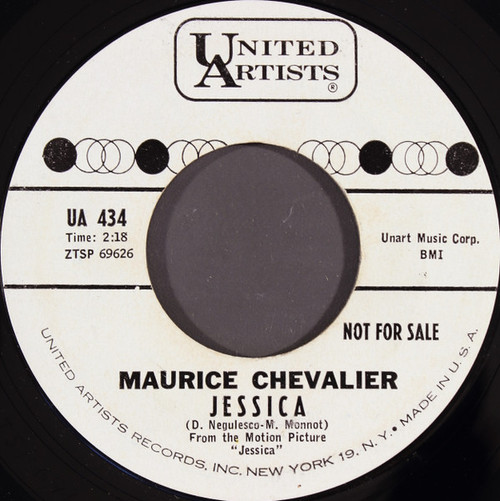 Maurice Chevalier - Jessica (7", Mono, Promo, Styrene)