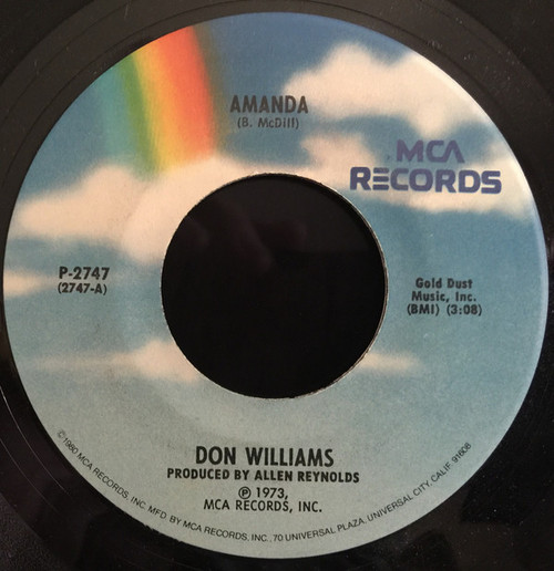 Don Williams (2) - Amanda (7", Single, RE, Pin)