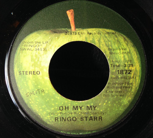 Ringo Starr - Oh My My (7", Single, Jac)