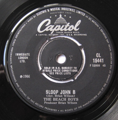 The Beach Boys - Sloop John B (7", Single)