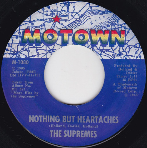 The Supremes - Nothing But Heartaches / He Holds His Own (7", Single, ARP)