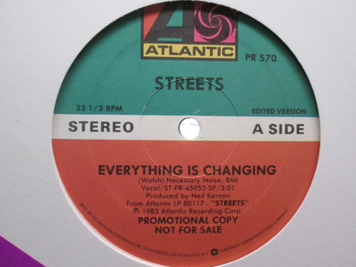 Streets (2) - Everything Is Changing (12", Promo)