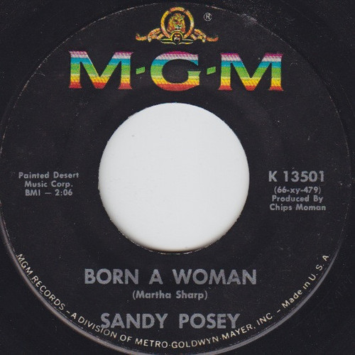 Sandy Posey - Born A Woman / Caution To The Wind (7", Mono)