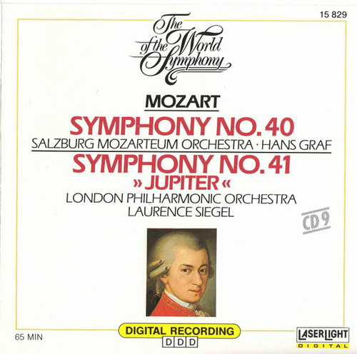 Mozart* - Hans Graf, Salzburg Mozarteum Orchestra* / Laurence Siegel, London Philharmonic Orchestra (2) - The World Of The Symphony Vol. 9: Symphonies 40 & 41 (CD, Comp)