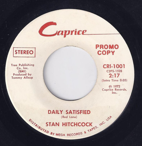 Stan Hitchcock - Daily Satisfied (7", Promo)