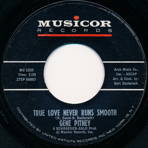 Gene Pitney - True Love Never Runs Smooth (7", Single, Styrene)