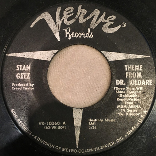 Stan Getz - Theme From Dr. Kildare  (Three Stars Will Shine Tonight) (7", Single)