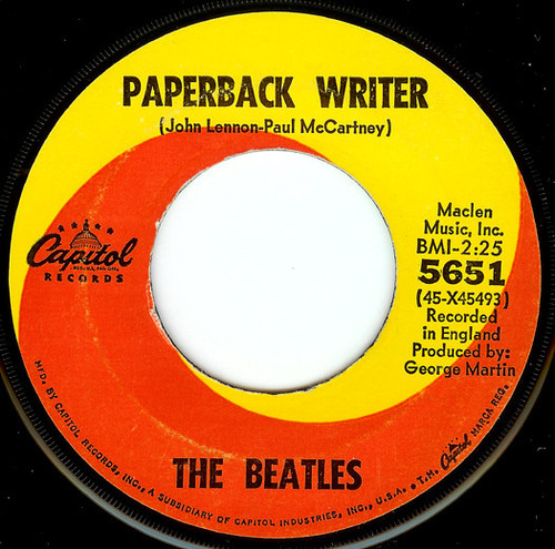 The Beatles - Paperback Writer (7", Single, RE, Scr)