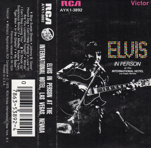 Elvis Presley - Elvis In Person At The International Hotel Las Vegas, Nevada (Cass, Album, RE, Opa)