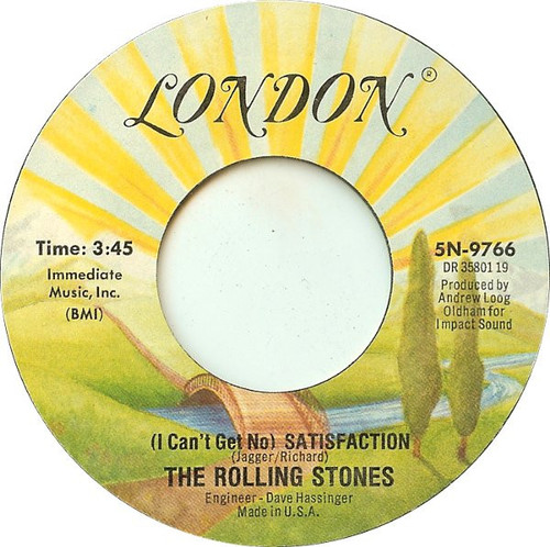 The Rolling Stones - (I Can't Get No) Satisfaction (7", Single, RE, Styrene)