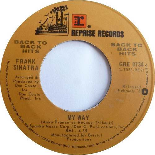 Frank Sinatra - My Way / Cycles (7", Jac)