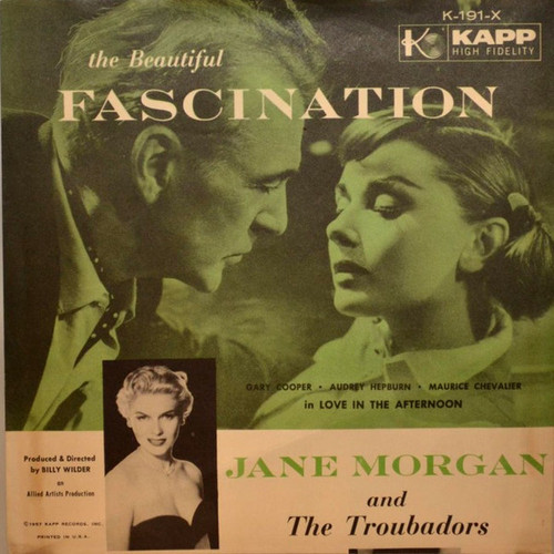 Jane Morgan And The Troubadors - Fascination (7", Single)