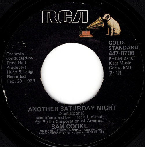 Sam Cooke - Another Saturday Night / Send Me Some Lovin' (7", Single, RE, Styrene, Bla)