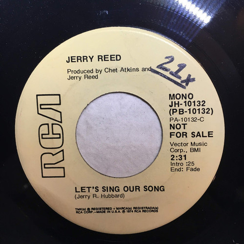 Jerry Reed - Let's Sing Our Song  (7", Promo)