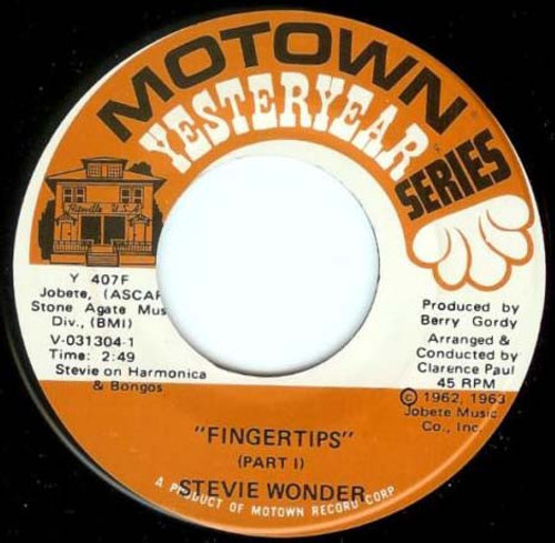 Stevie Wonder - Fingertips (7", Single, RE)