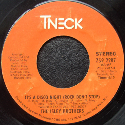 The Isley Brothers - It's A Disco Night (Rock Don't Stop) (7")