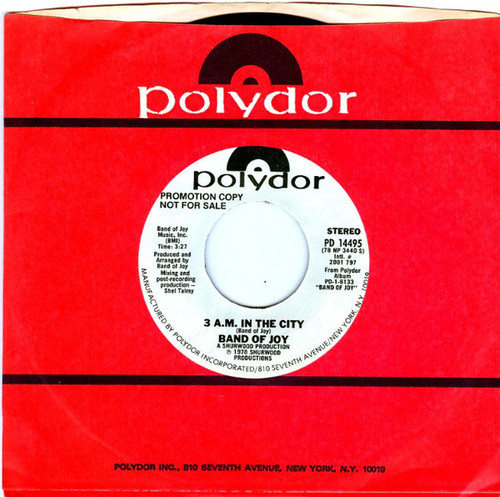 Band Of Joy - 3 A.M. In The City (7", Promo)