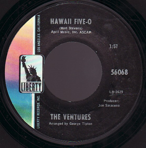 The Ventures - Hawaii Five-O (7", Single, Styrene, She)