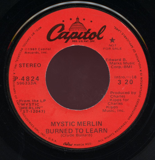 Mystic Merlin - Burned To Learn (7", Single, Mono, Promo)