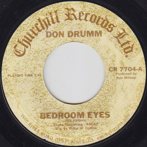 Don Drumm - Bedroom Eyes (7", Single, Styrene, Ter)