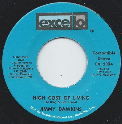 Jimmy Dawkins - High Cost Of Living / 1011 Woodland (7", Single)