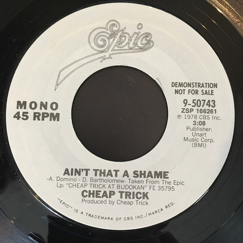 Cheap Trick - Ain't That A Shame (7", Single, Mono, Promo)