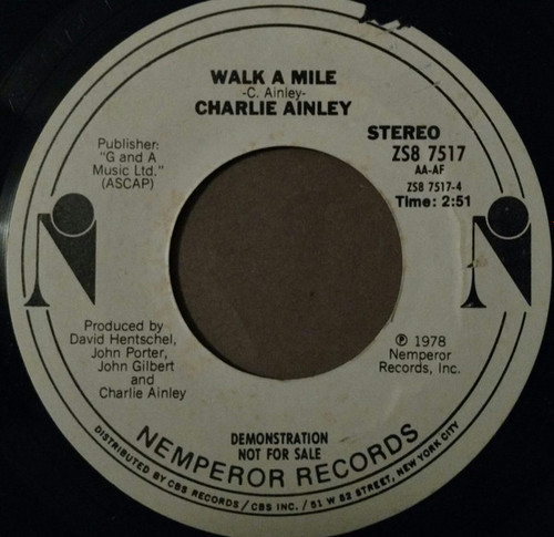 Charlie Ainley - (You Tell Me) Lies / Walk A MIle (7", Promo)