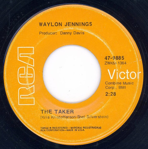 Waylon Jennings - The Taker / Shadow Of The Gallows (7", Single, Ind)