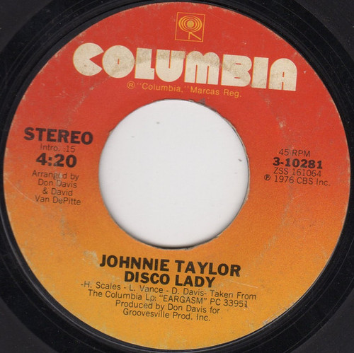 Johnnie Taylor - Disco Lady (7", Single, Styrene, Ter)