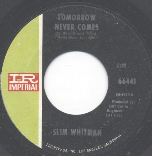 Slim Whitman - Tomorrow Never Comes (7", Single)