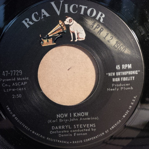 Darryl Stevens - Now I Know / On The Via Vento (7")