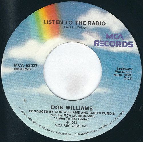 Don Williams (2) - Listen To The Radio / Only Love (7", Pin)