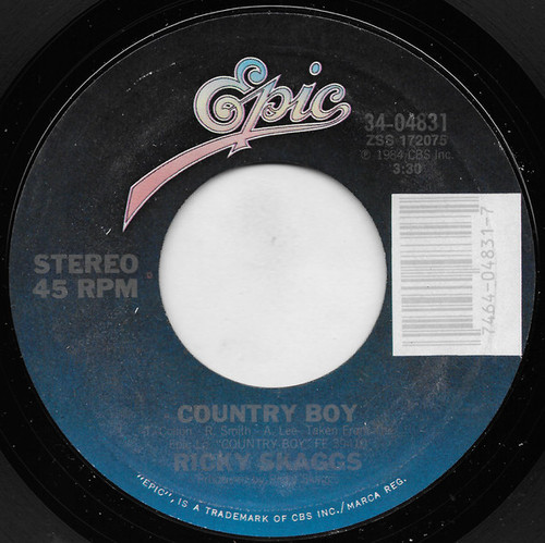 Ricky Skaggs - Country Boy (7", Single, Styrene, Car)