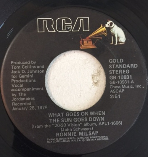 Ronnie Milsap - What Goes On When The Sun Goes Down / (I'm A) Stand By My Woman Man (7", Single)