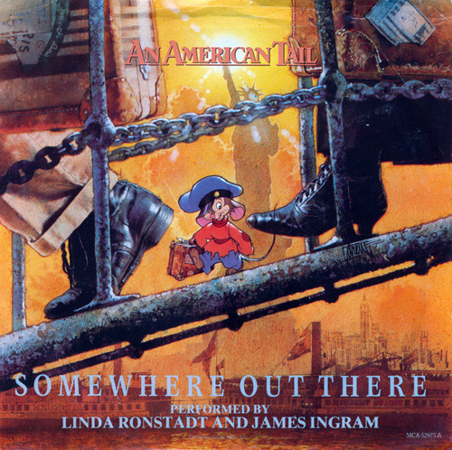 Linda Ronstadt And James Ingram - Somewhere Out There (7", Single, Glo)