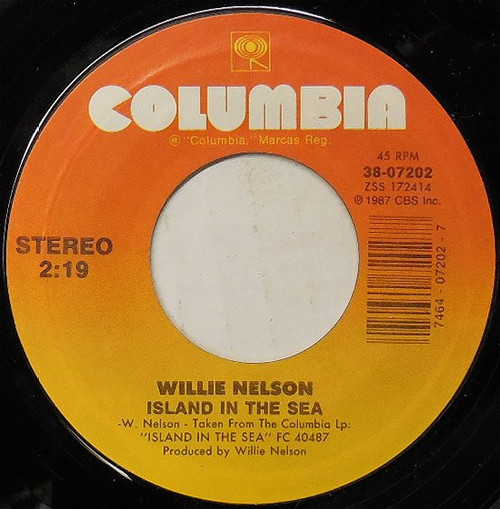 Willie Nelson - Island In The Sea (7", Single, Styrene, Car)