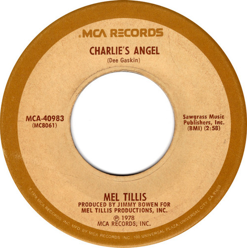 Mel Tillis - Send Me Down To Tucson / Charlie's Angel (7", Single, Pin)