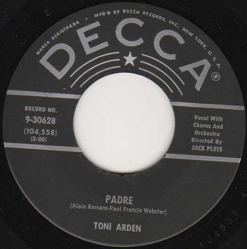Toni Arden - Padre / All At Once (7", Single, Pin)