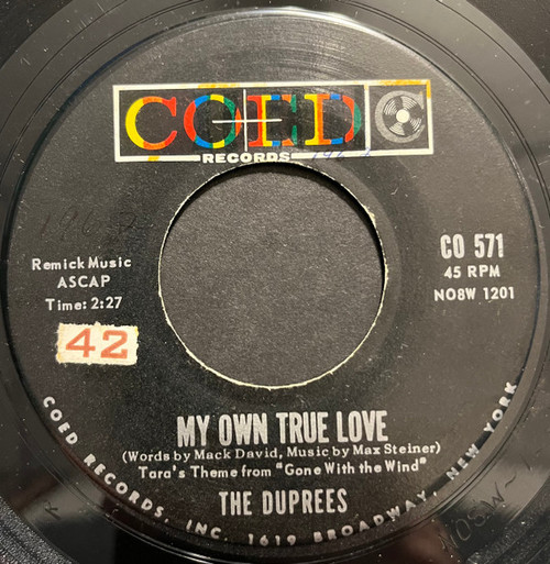 The Duprees - My Own True Love / Ginny (7", Single, RCA) The Duprees - My Own True Love / Ginny (7", Single, RCA)