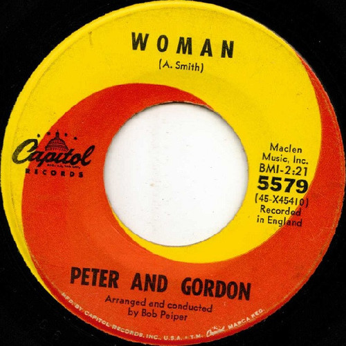 Peter And Gordon* - Woman (7", Single, Scr) Peter And Gordon* - Woman (7", Single, Scr)