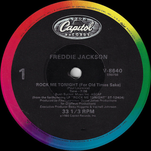 Freddie Jackson - Rock Me Tonight (For Old Times Sake) (12", Single, Jac) Freddie Jackson - Rock Me Tonight (For Old Times Sake) (12", Single, Jac)