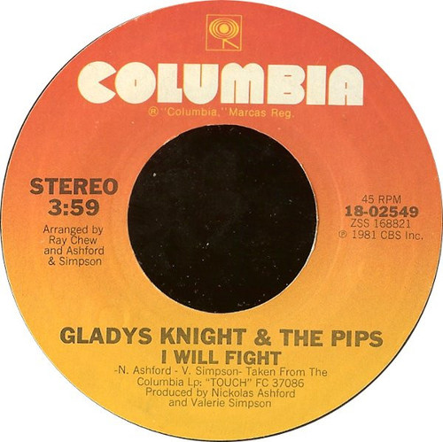Gladys Knight & The Pips* - I Will Fight (7", Single, Ter)