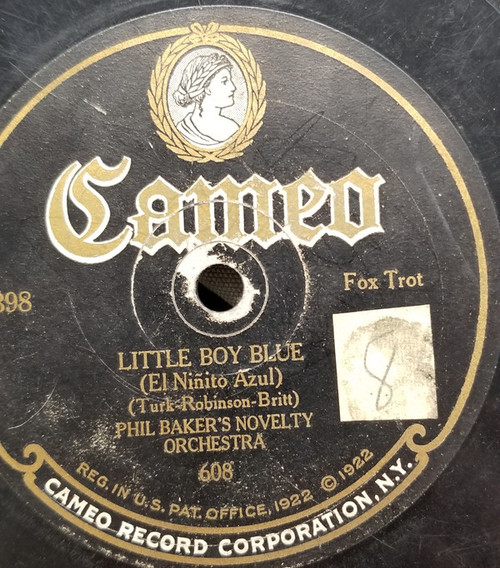 Phil Baker's Novelty Orchestra / Bob Haring's Velvetone Orchestra - Little Boy Blue / Indiana Moon (Shellac, 10")