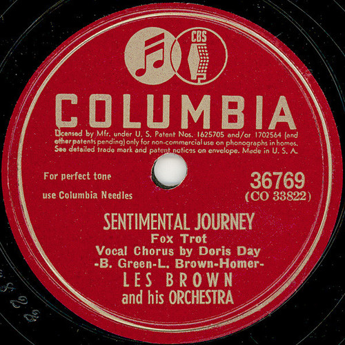 Les Brown And His Orchestra - Sentimental Journey / Twilight Time (Shellac, 10")