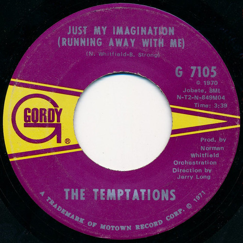 The Temptations - Just My Imagination (Running Away With Me) (7", Single, Ame)