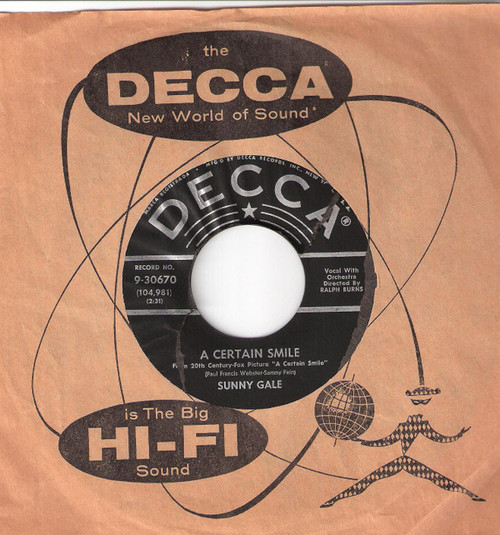 Sunny Gale - A Certain Smile / Just friends (7", Single, Mono) Sunny Gale - A Certain Smile / Just friends (7", Single, Mono)