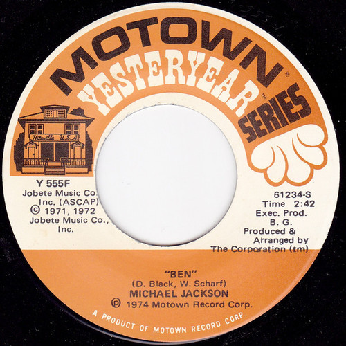 Michael Jackson - Ben / I Wanna Be Where You Are (7", Single, RE)