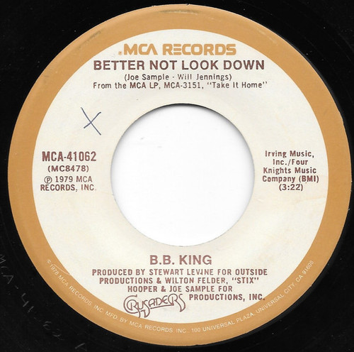 B.B. King - Better Not Look Down / Happy Birthday Blues (7", Single)