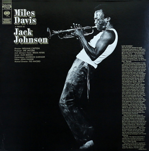 Miles Davis - A Tribute To Jack Johnson - Original Soundtrack Recording (LP, Album, RE, Pit)