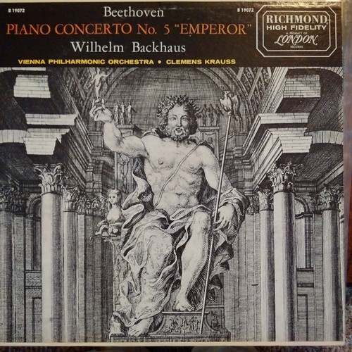 Wilhelm Backhaus / Beethoven*, Vienna Philharmonic Orchestra*, Clemens Krauss - Piano Concerto No. 5 'Emperor' (LP, Mono)